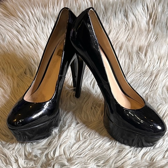 Vintage Marciano Black Patent leather platform high heel - Picture 2 of 6